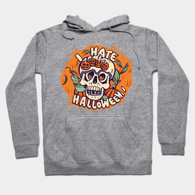 I hate Halloween Hoodie by CatCoconut-Art